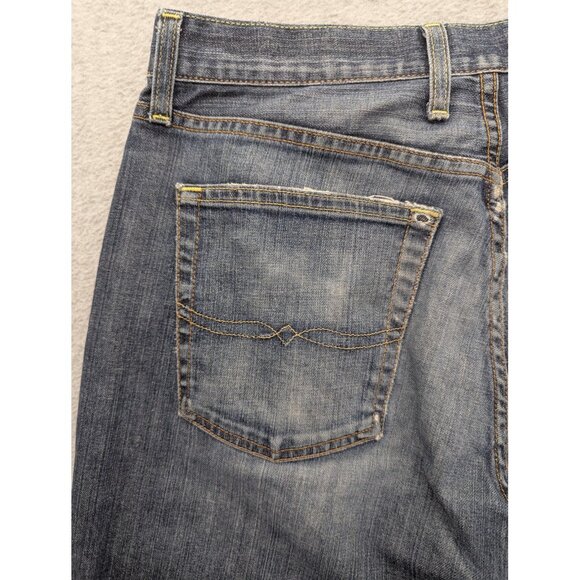 Lucky Brand Dungarees Jeans Mens 32x32 Blue Classic Fit Straight Leg Zip Fly - Picture 9 of 16